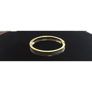 Two Tone Bead Design Bangle Bracelet